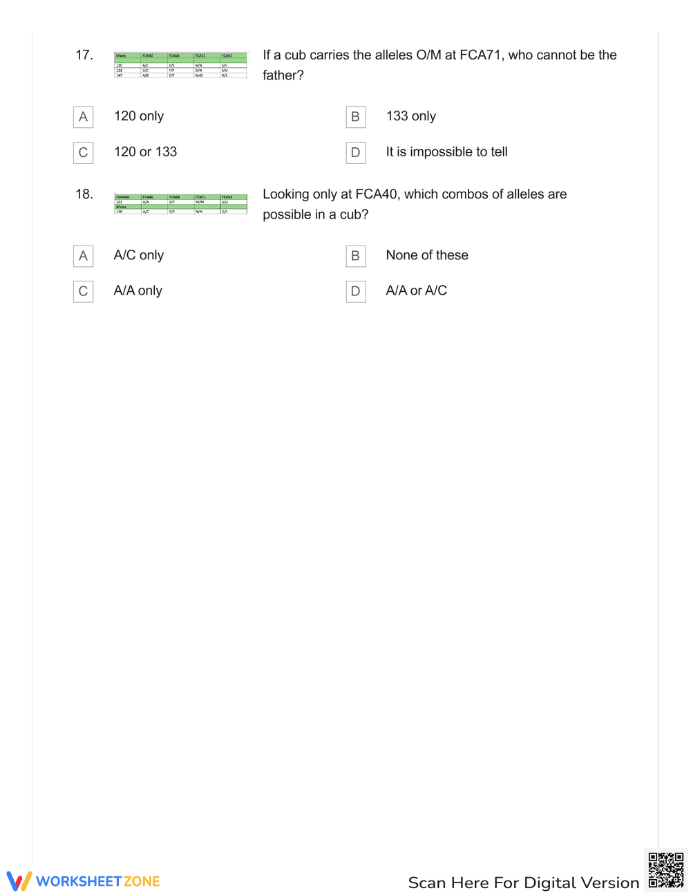 Karyotype and Lions Review Quiz - Page 5