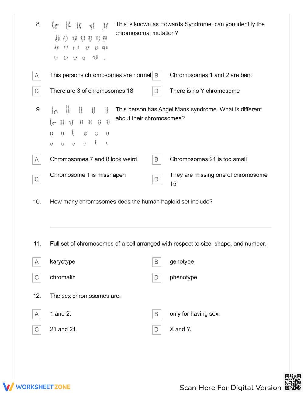 Analyze Karyotypes with This Quiz Worksheet - Page 3