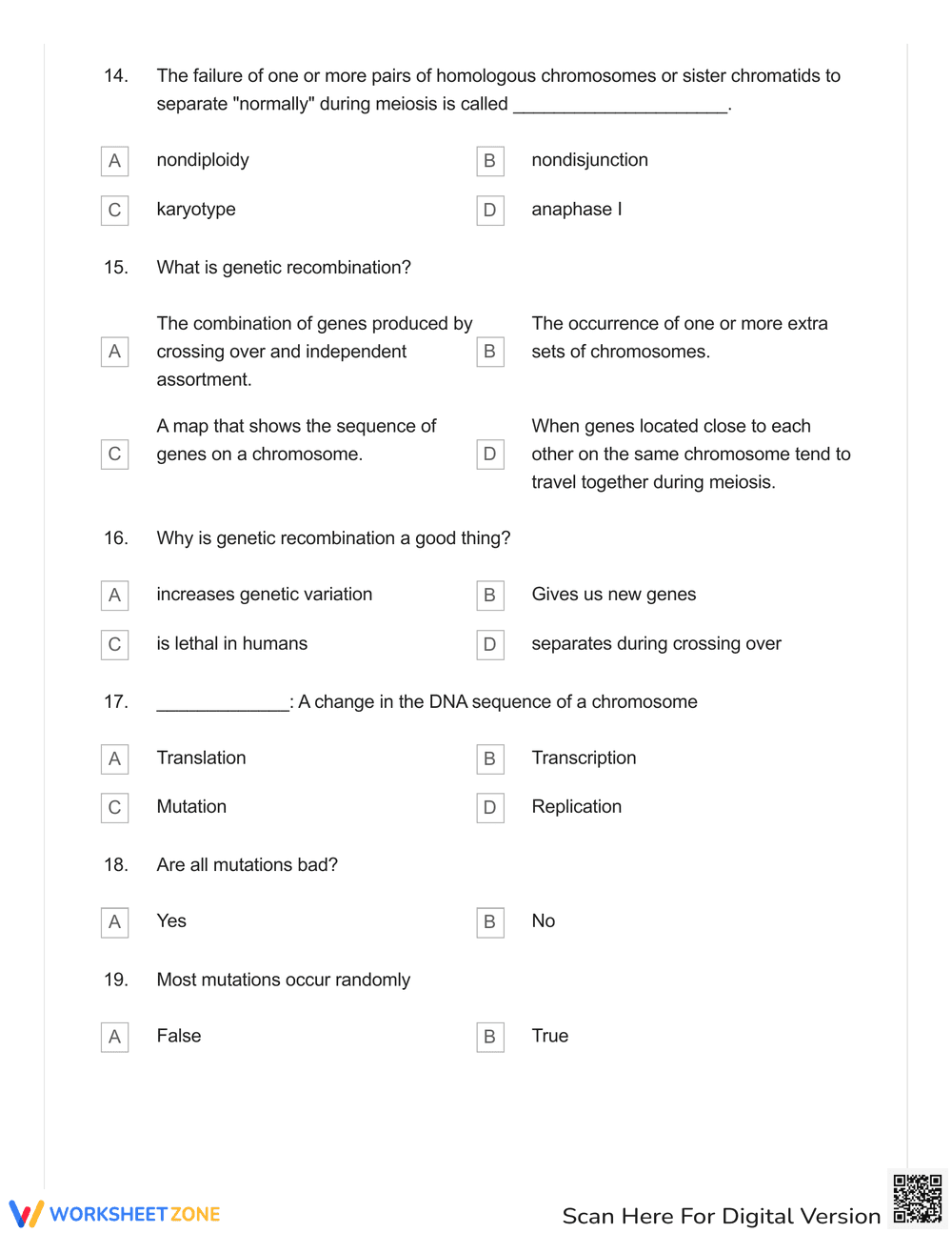 Explore Karyotypes and Mutations - Page 5