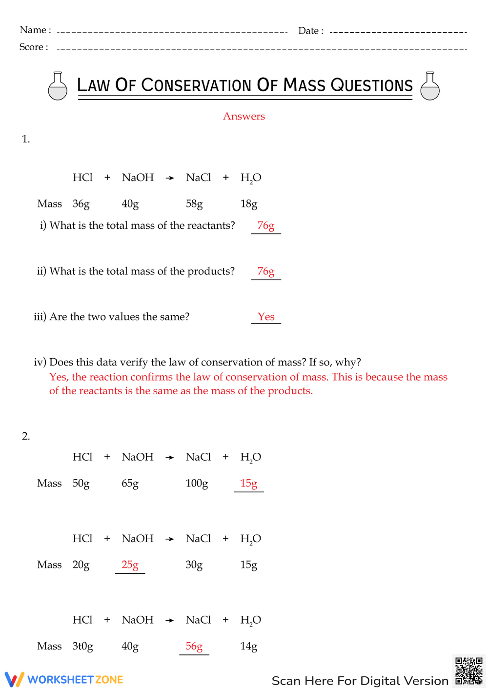 Law of Conservation of Mass Questions - Page 2