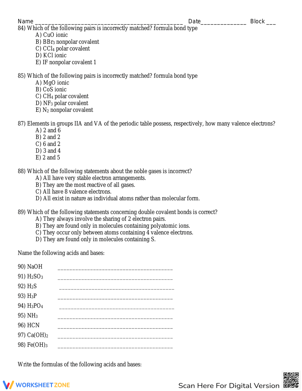 Naming Chemical Compounds Practice - Page 4