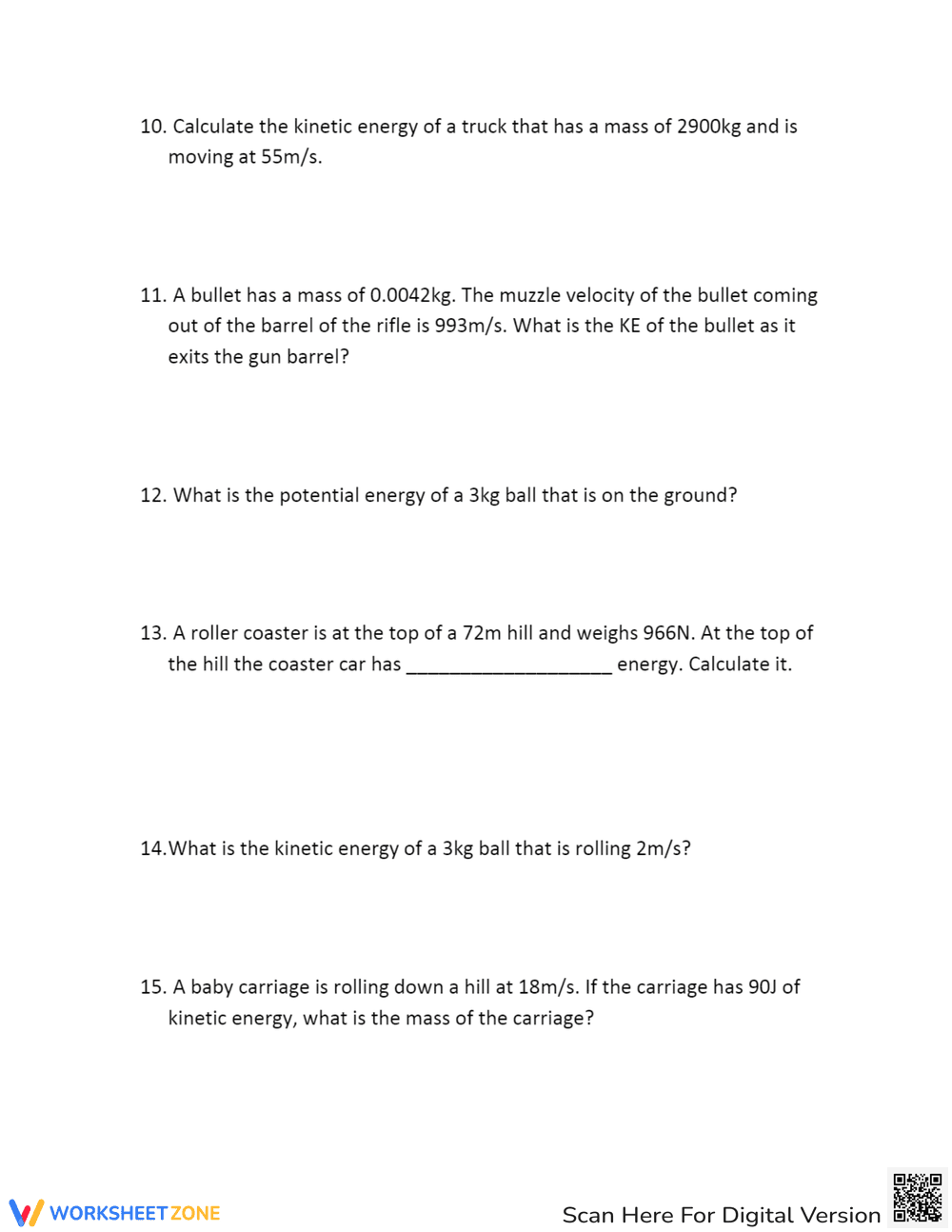 Potential and Kinetic Energy Word Problem - Page 3