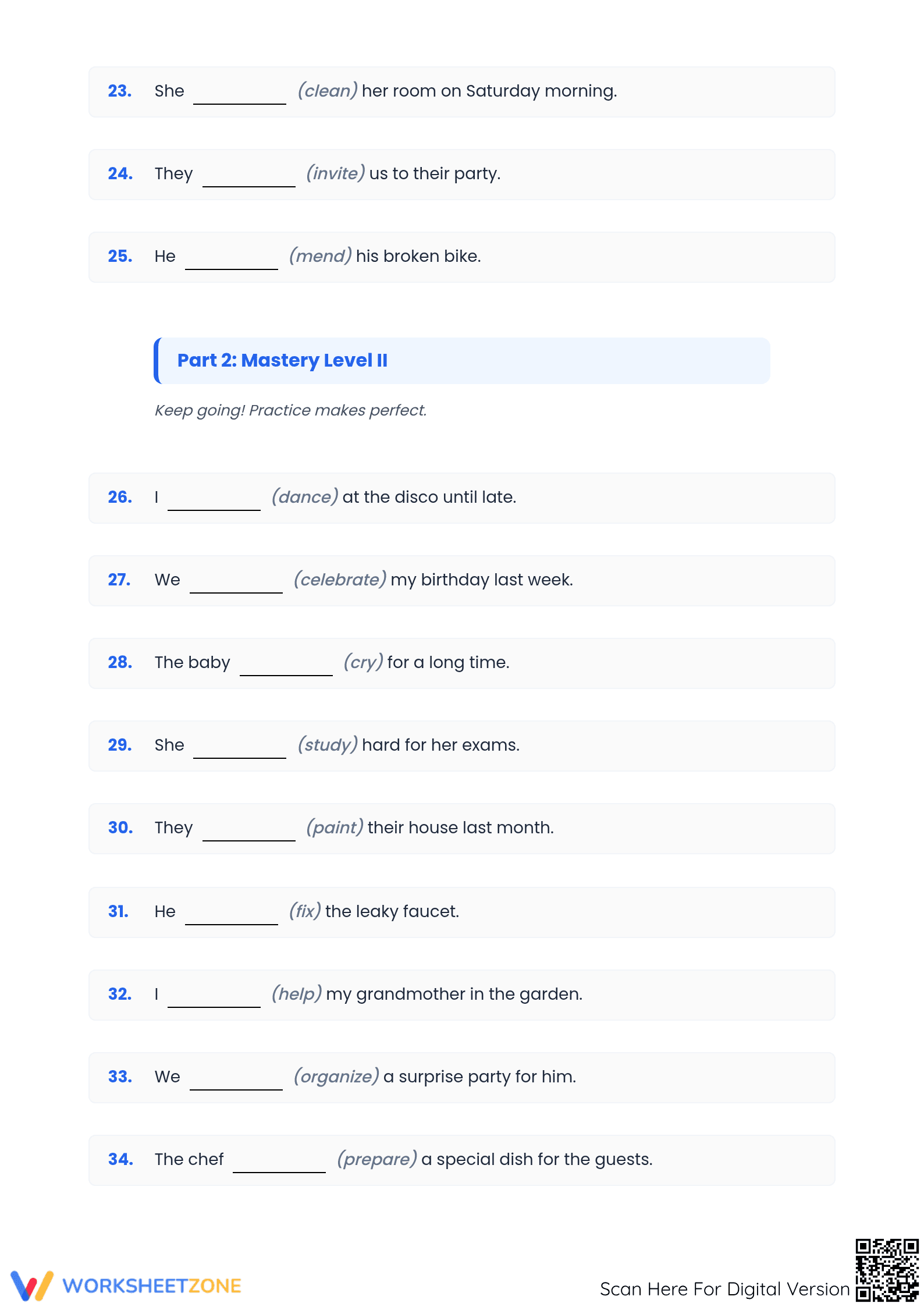 L.5.1.D Worksheet: Past Simple Tense — Grade 5-8 Essential - Page 3