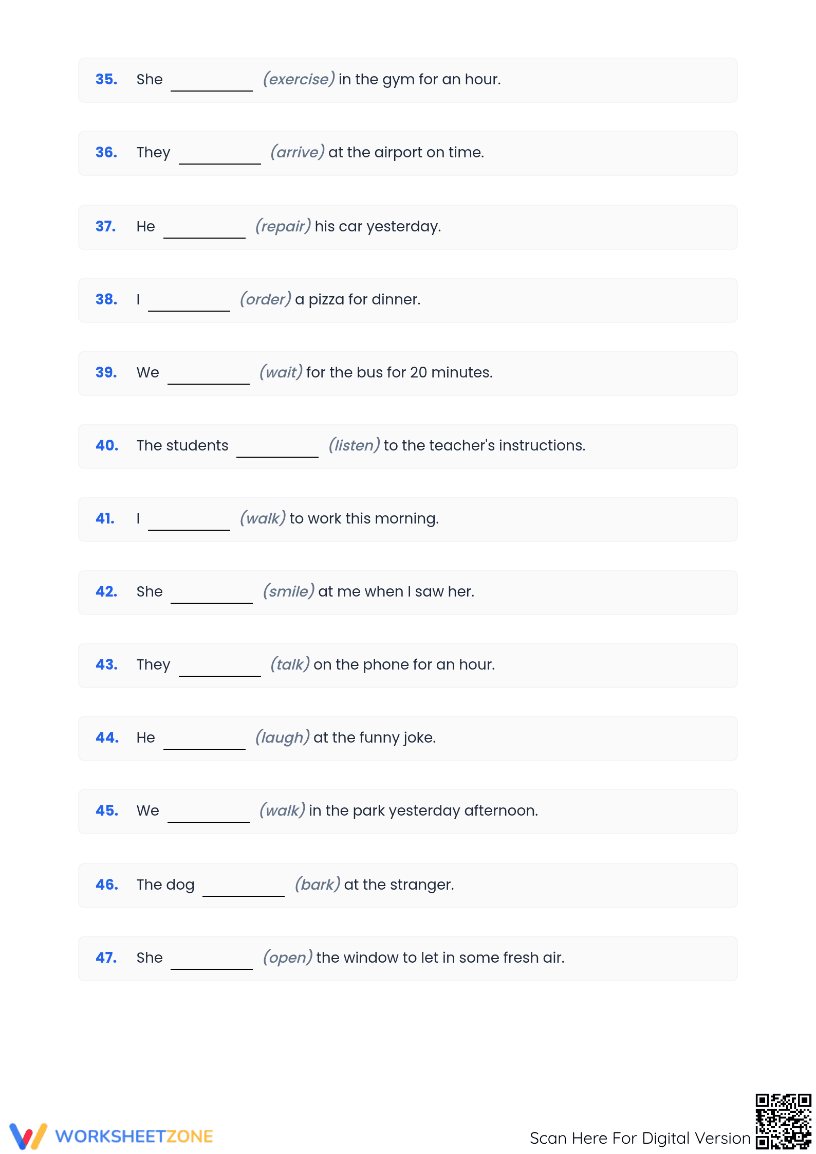 L.5.1.D Worksheet: Past Simple Tense — Grade 5-8 Essential - Page 4