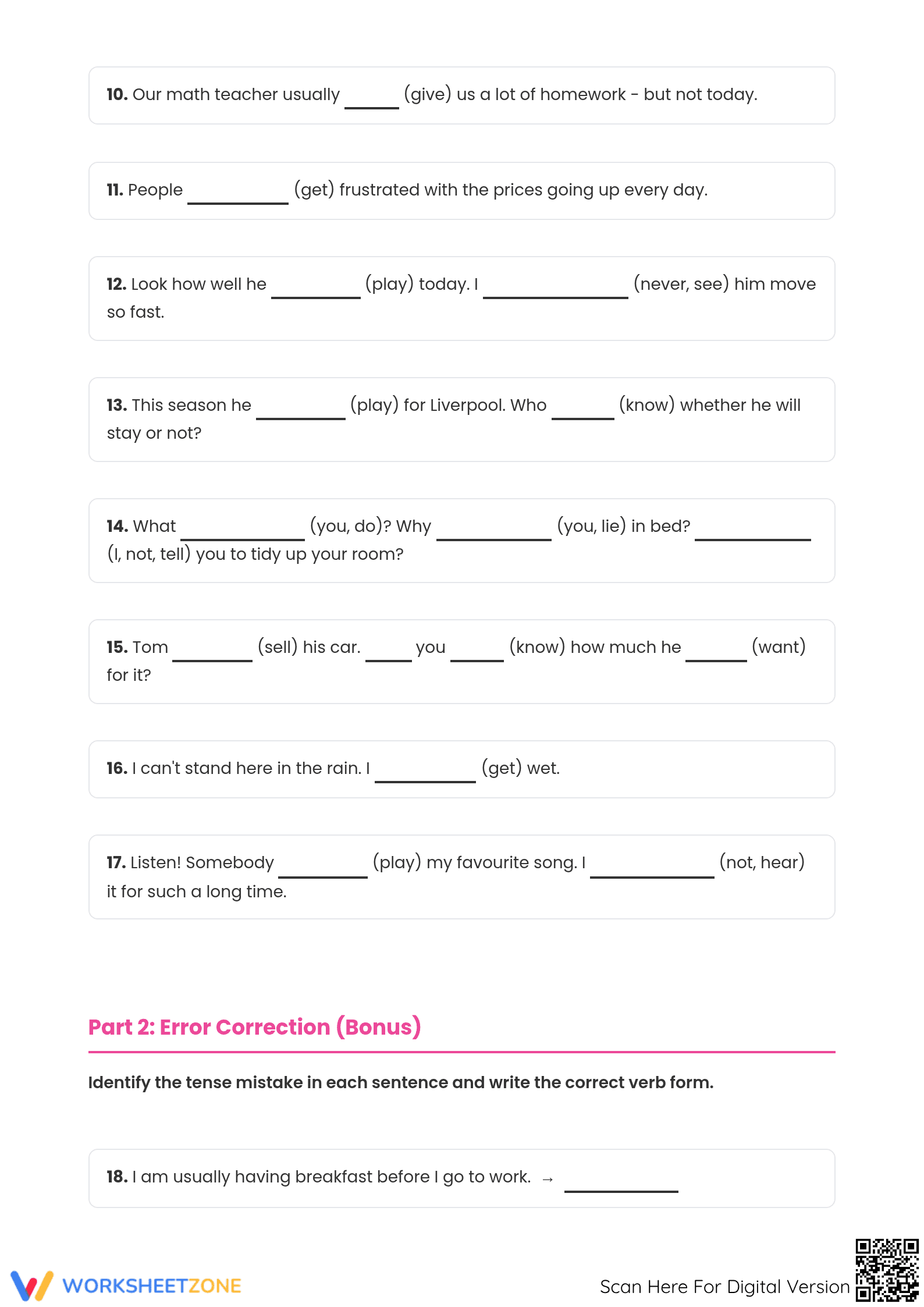 Present Tenses - Page 3