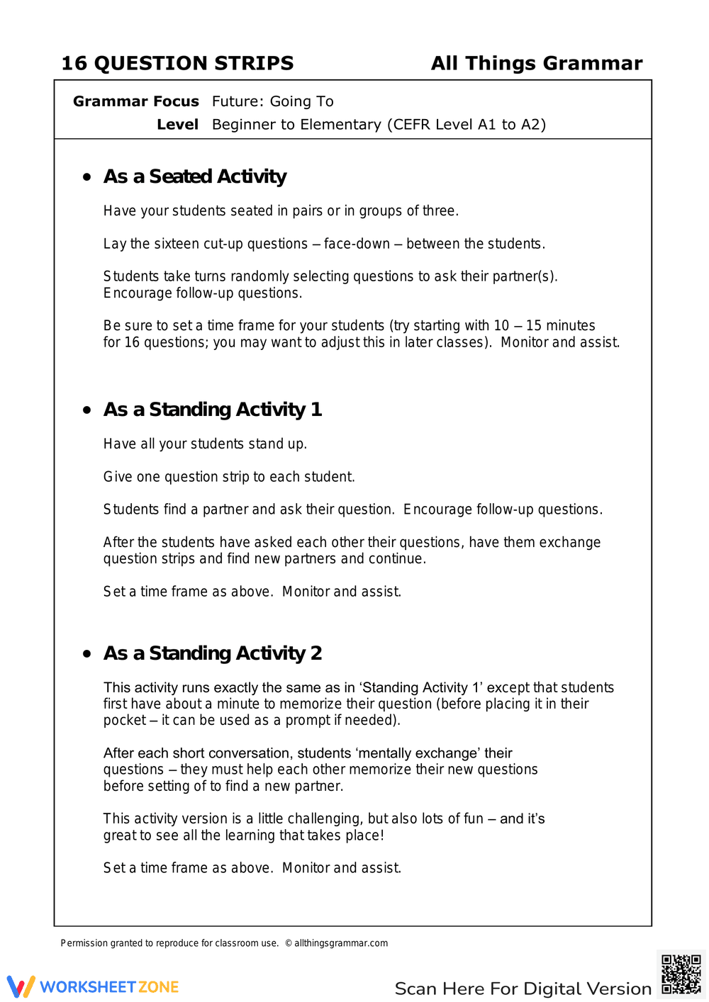 Grammar Discussion Practice Worksheet - Page 2