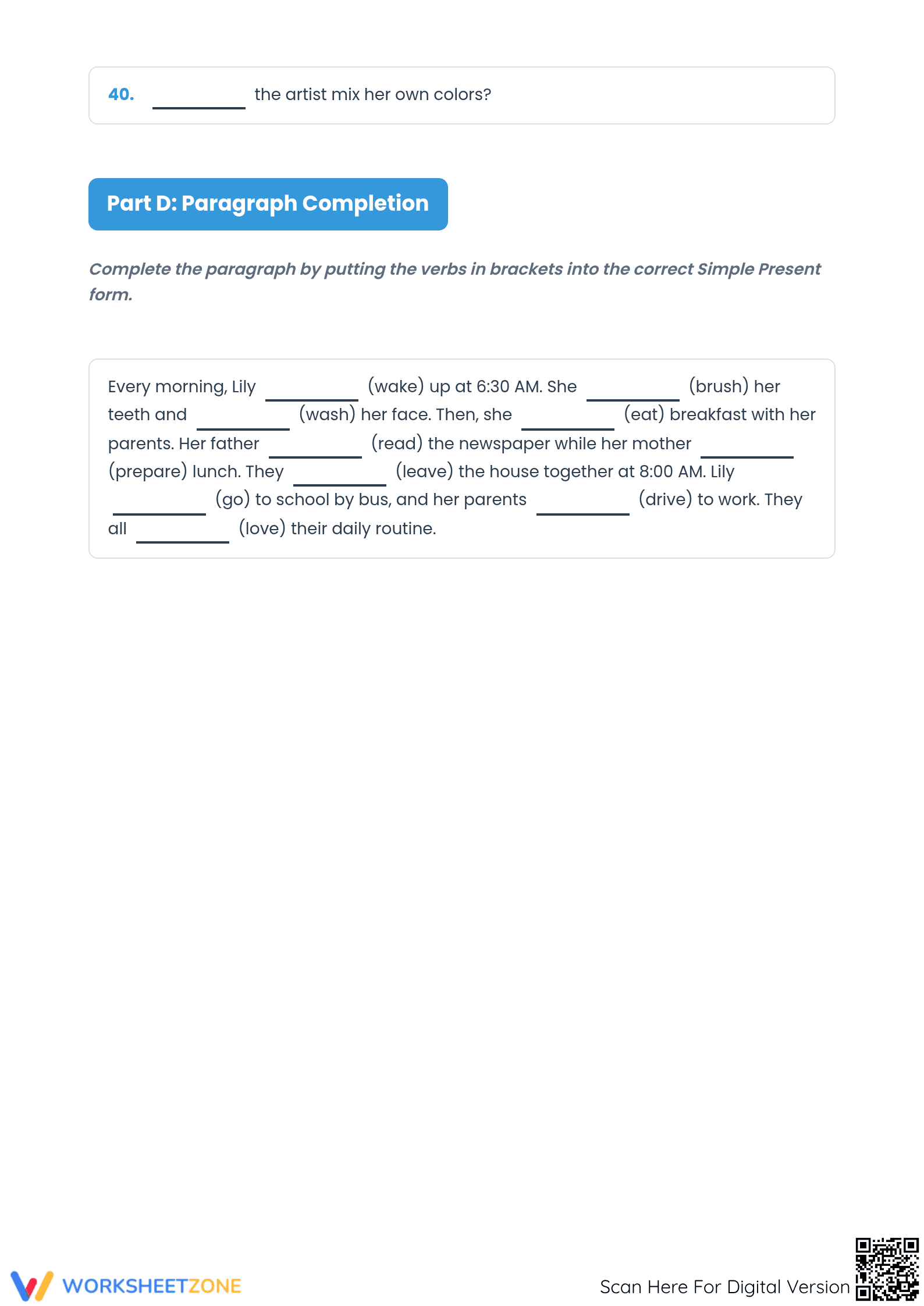 Essential Simple Present Tense Practice | Grade 4-5 ELA - Page 5