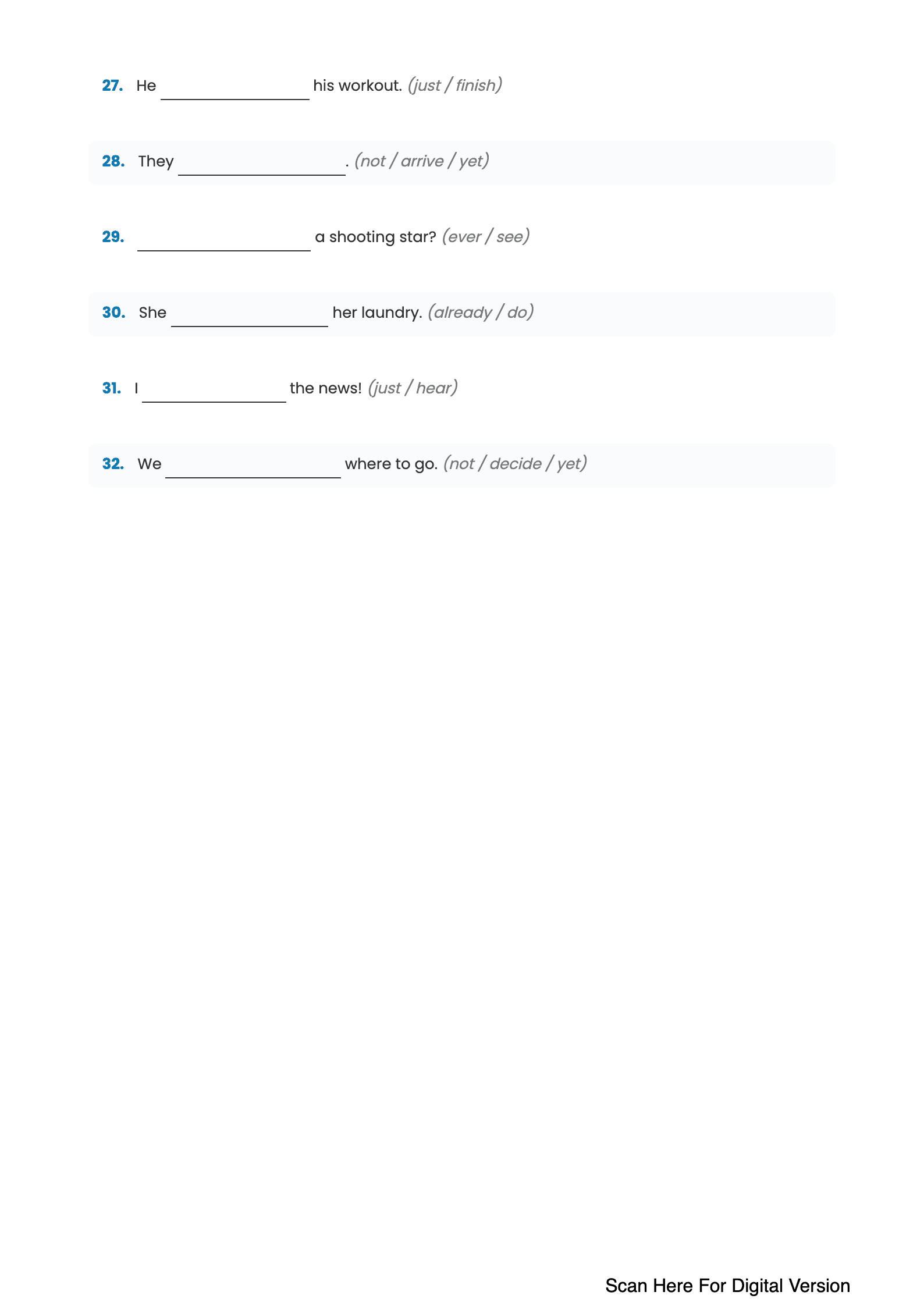 Gap Fill Exercise: Present Perfect Tense ESL - Page 4