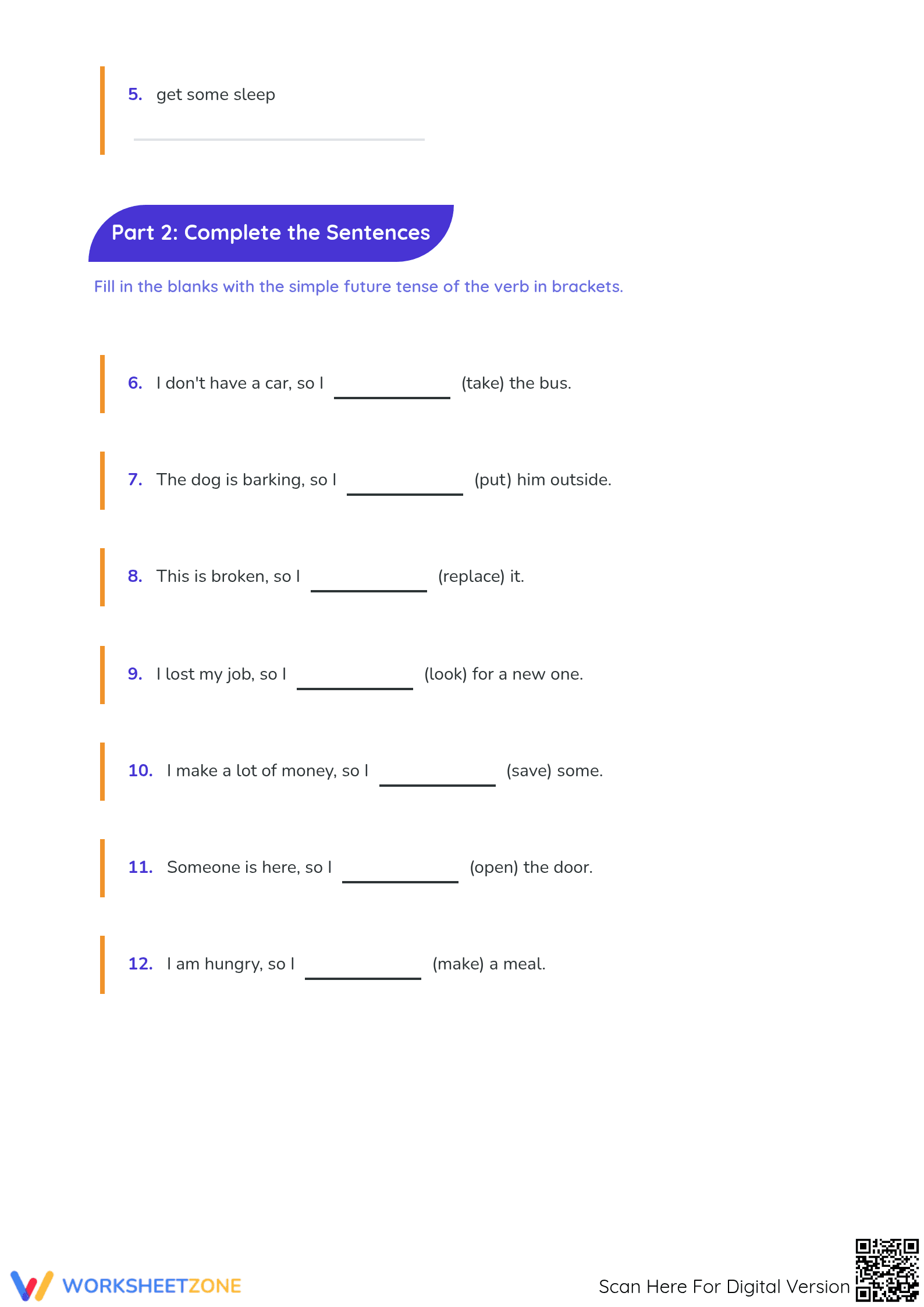 Printable Simple Future Tense Worksheet | Grades 5-8 Ready - Page 2