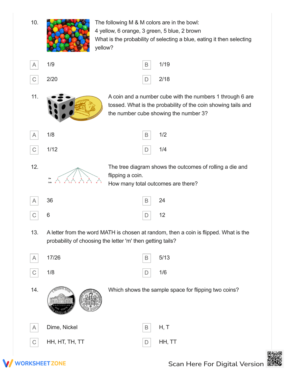 Probability of Compound Events Quiz Practice - Page 4