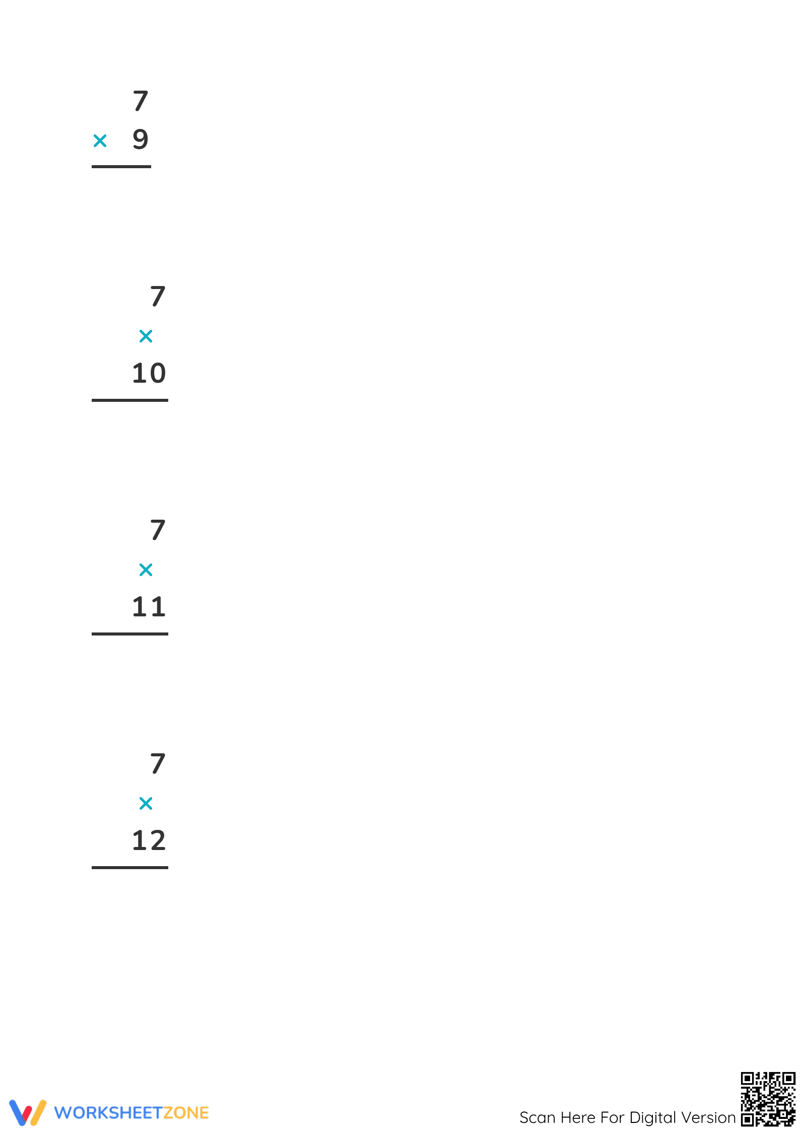 Multiply By 7 Worksheet | Grade 3 Essential Math - Page 3