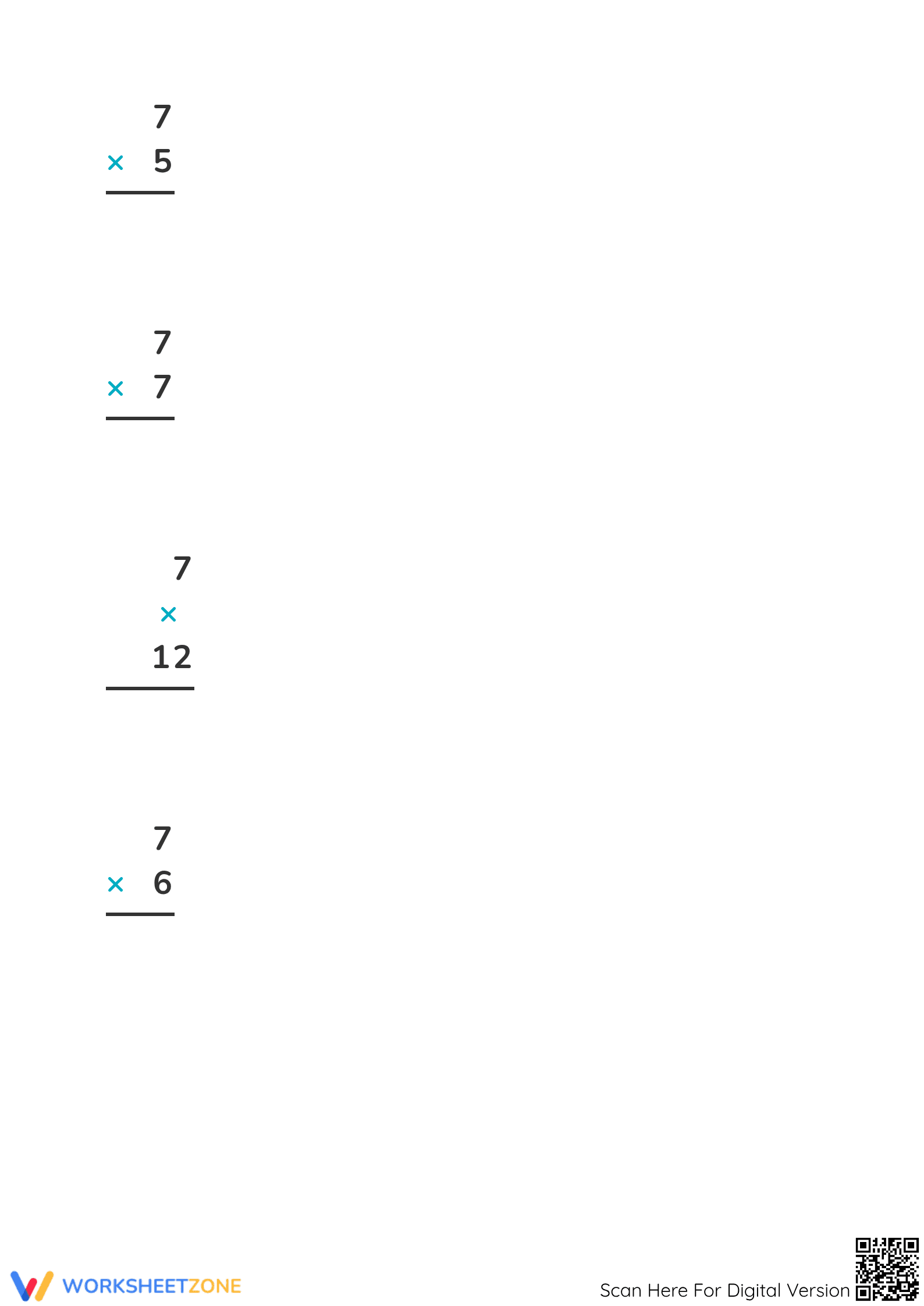 Multiply By 7 Worksheet | Grade 3 Essential Math - Page 5