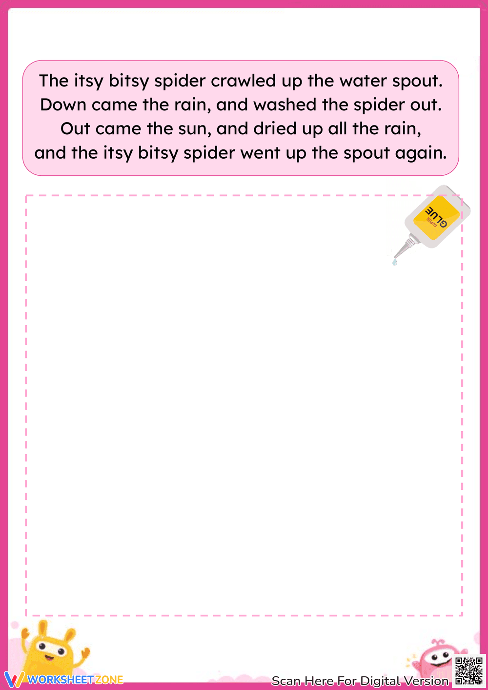 Itsy Bitsy Spider: A Poetry and Sequencing Worksheet - Page 2