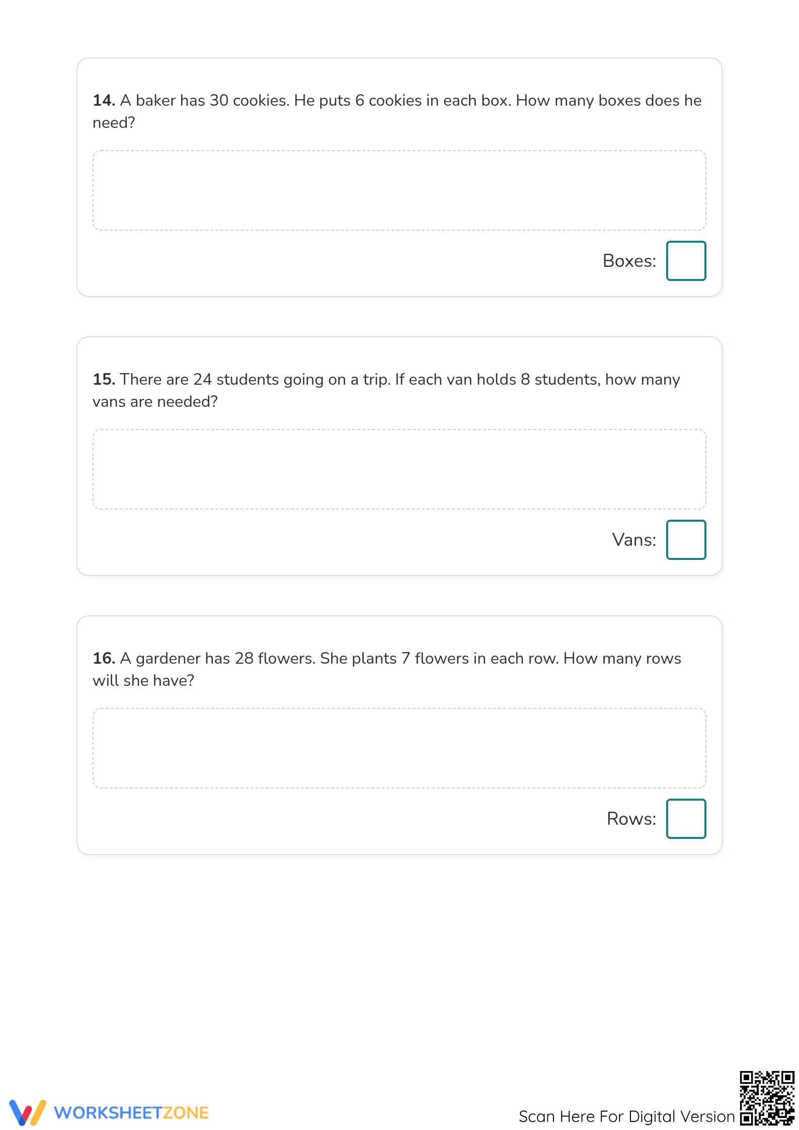 Printable Repeated Subtraction Division Activity | Grade 3-4 - Page 5