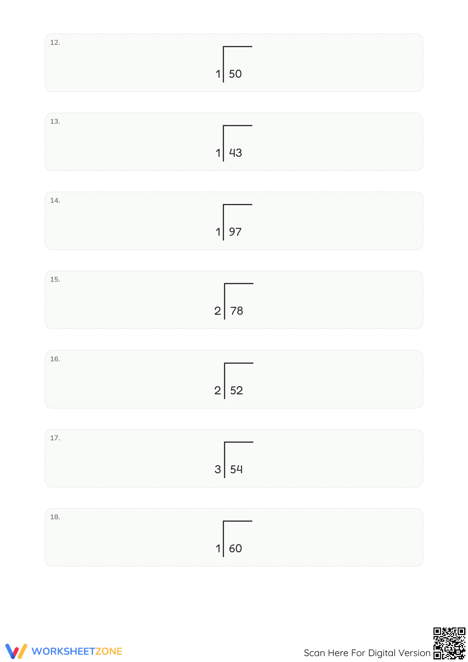 Grade 3 Cow Division — Printable No-Prep Worksheet - Page 3
