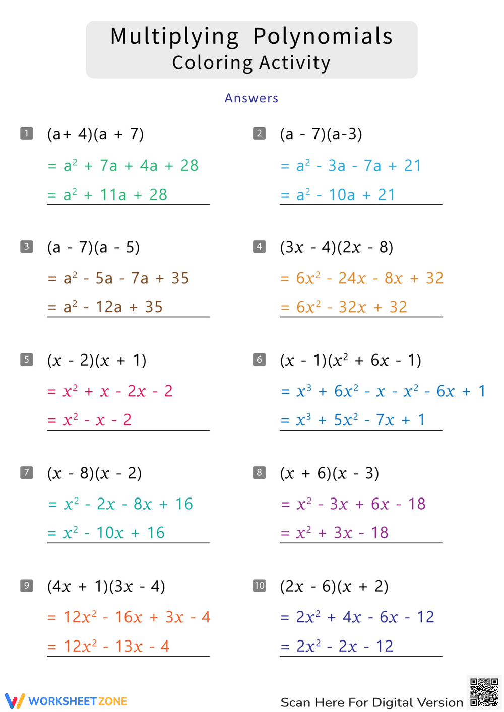 Practice Multiplying Polynomials with Ease - Page 2