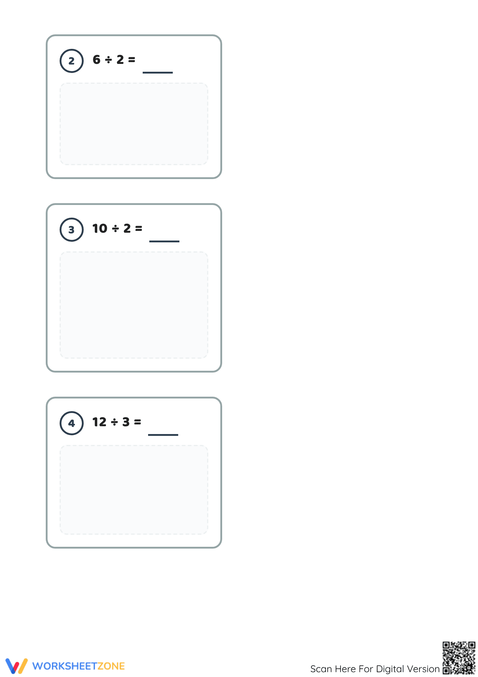 Printable Division with Repeated Subtraction | Grade 3 Math - Page 2