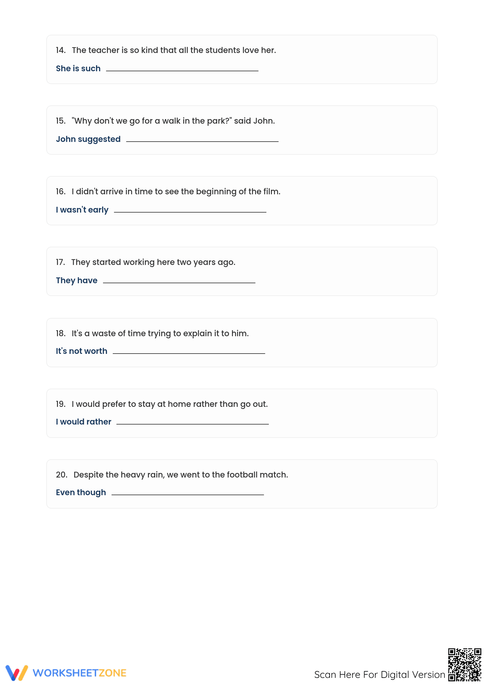 Sentence Rewriting Practice | Grade 8-9 Essential Guide - Page 3
