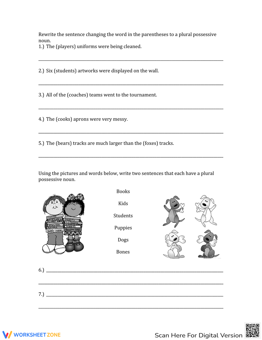 Plural Possessives Worksheet - Page 2