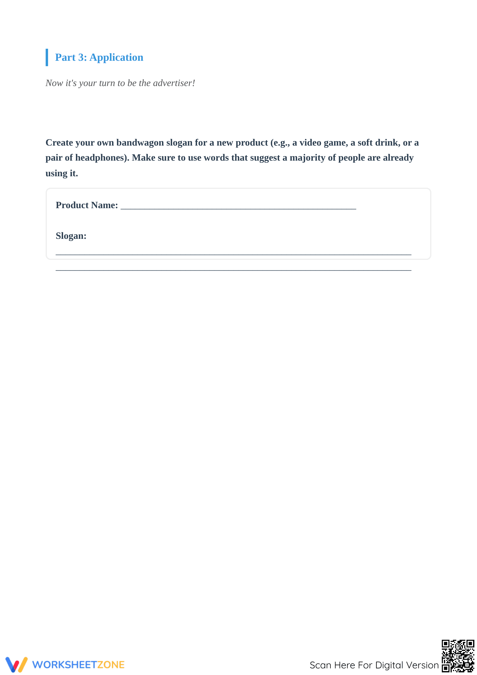 Bandwagon Propaganda Worksheet | Grade 8 ELA Printable - Page 4