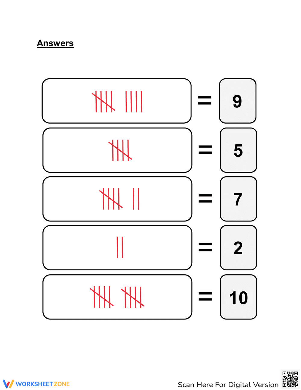 Practice Drawing Tallies Worksheet - Page 2