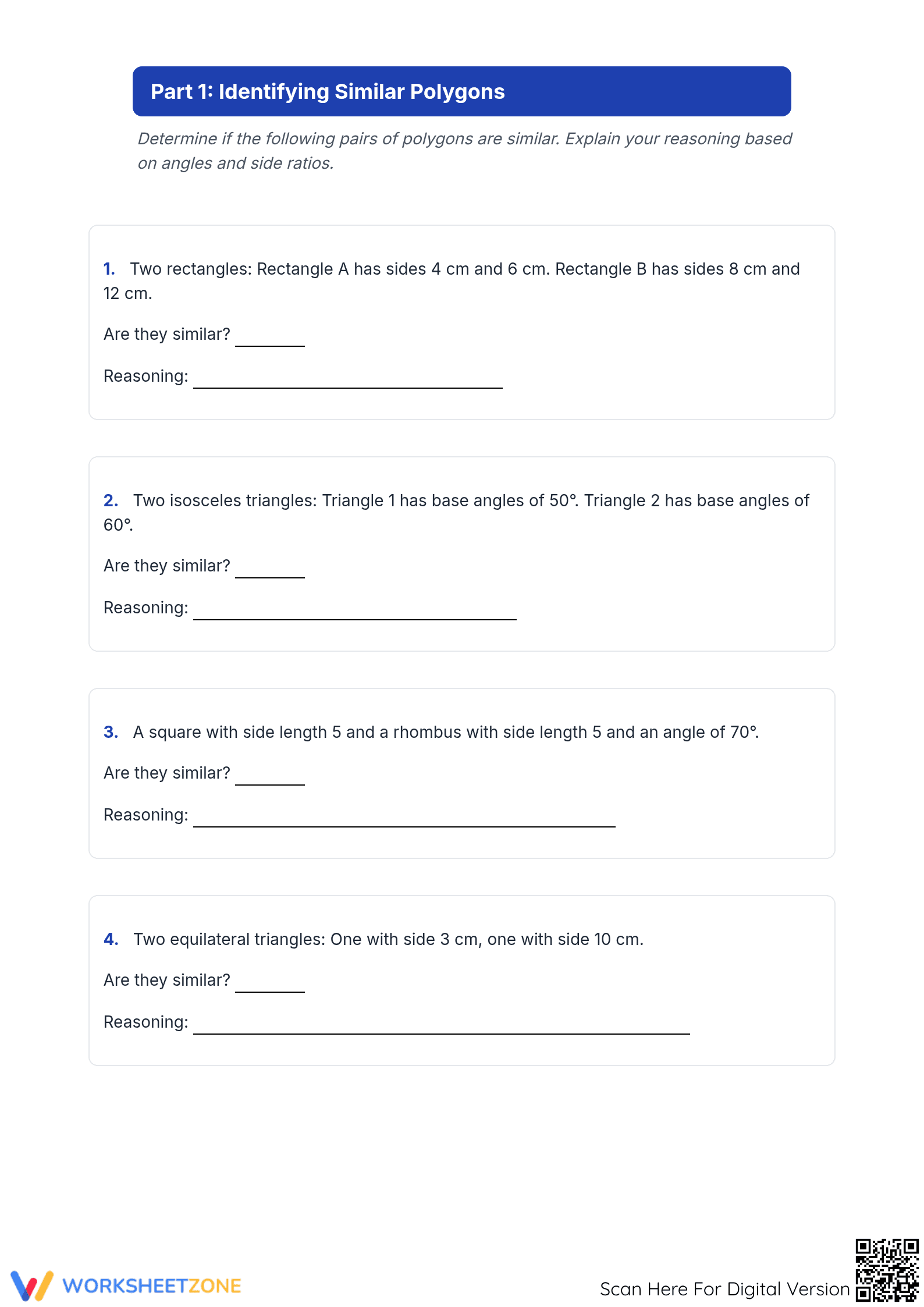 Exploring Similar Figures Worksheet | Grade 7 Essential - Page 2