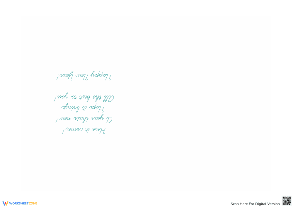 Welcome New Year Printable Card Design - Page 2