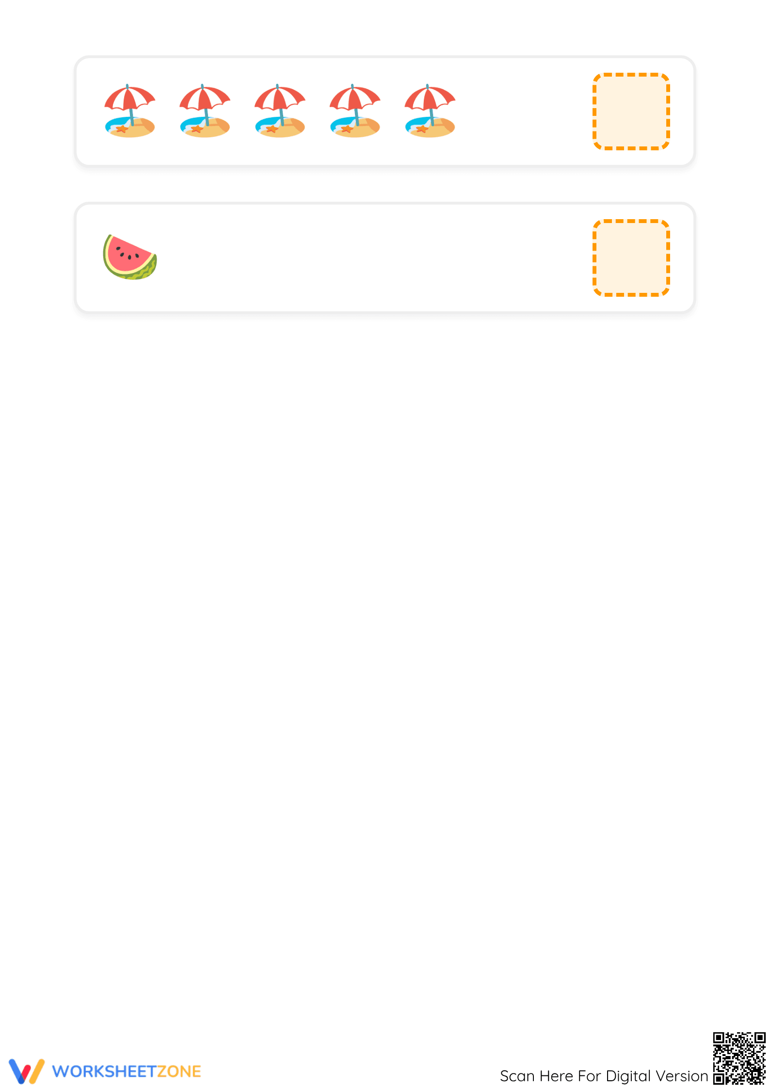 Grade K Counting Objects — Printable No-Prep Worksheet - Page 2