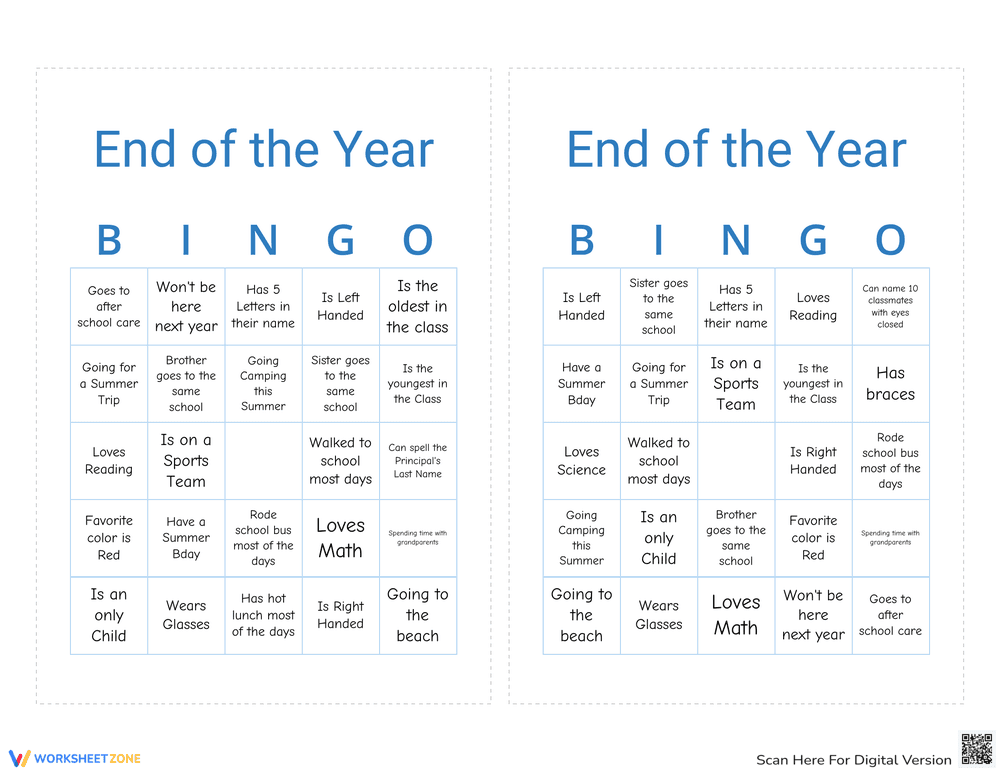 Fun End of the Year Bingo for Students - Page 3