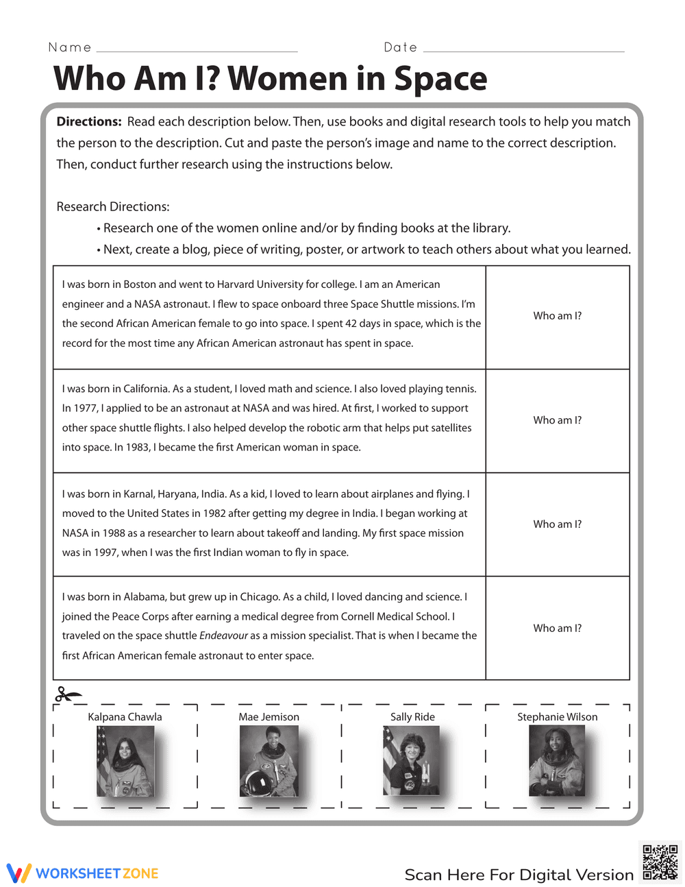 Who Am I? Women in Sports Worksheet - Page 2
