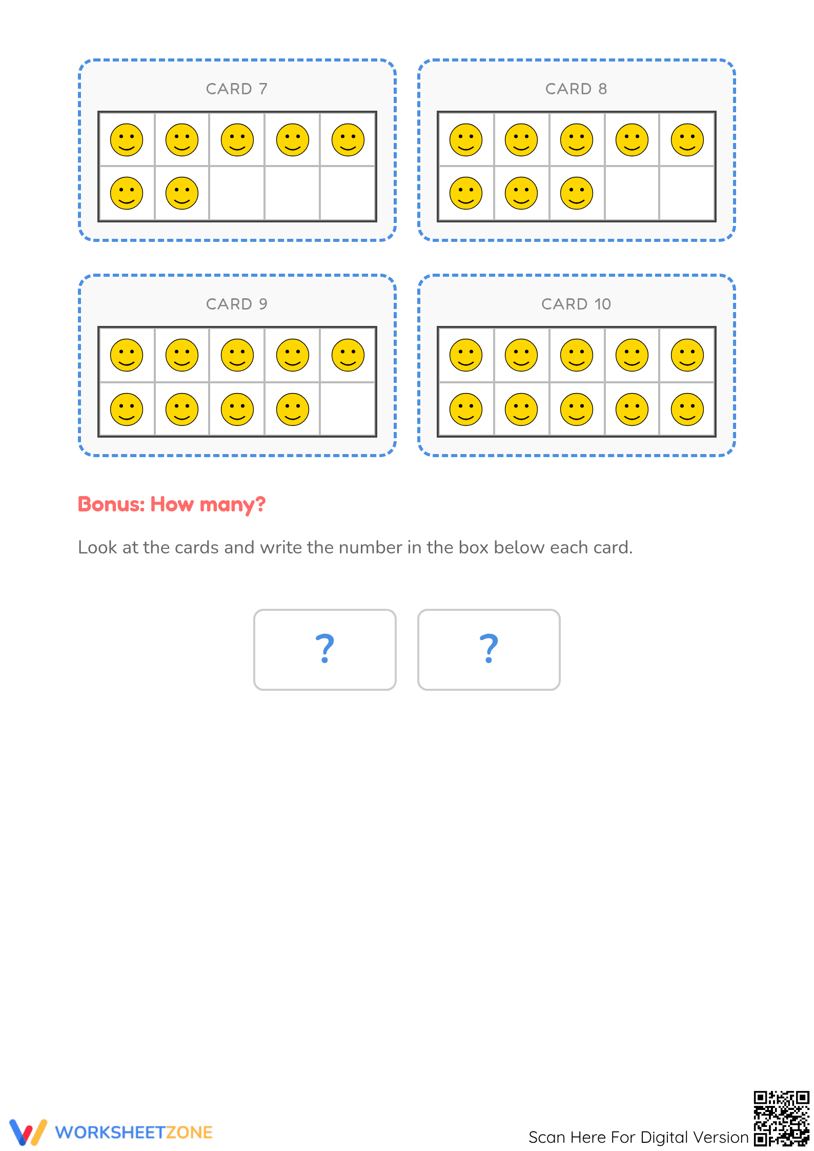 Counting 1-10 Ten-Frame Cards | Printable Kindergarten Math - Page 2