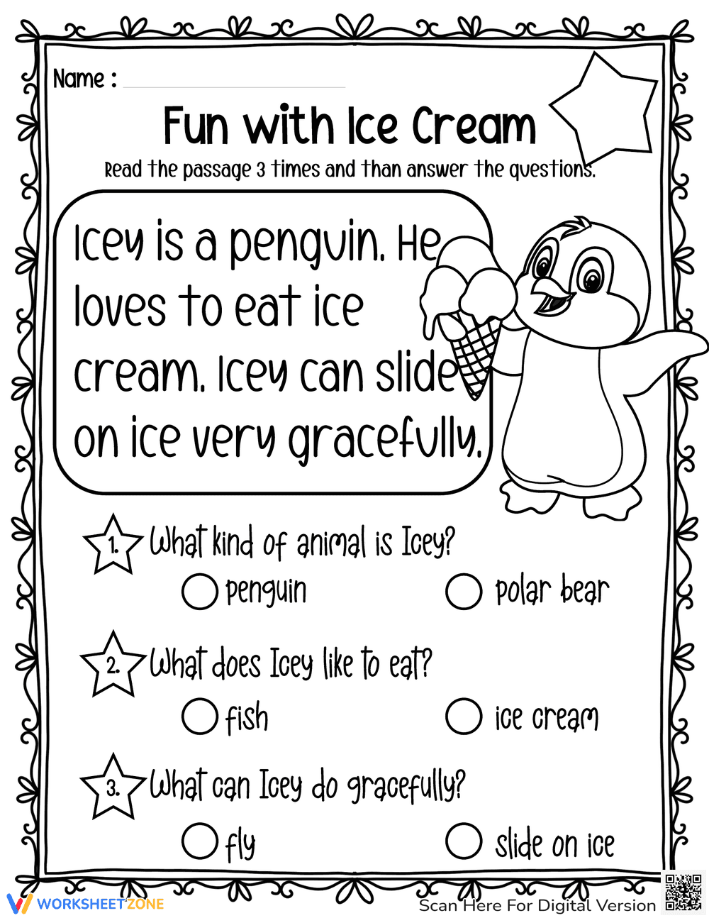 Fun with Ice Cream Worksheet - Page 2