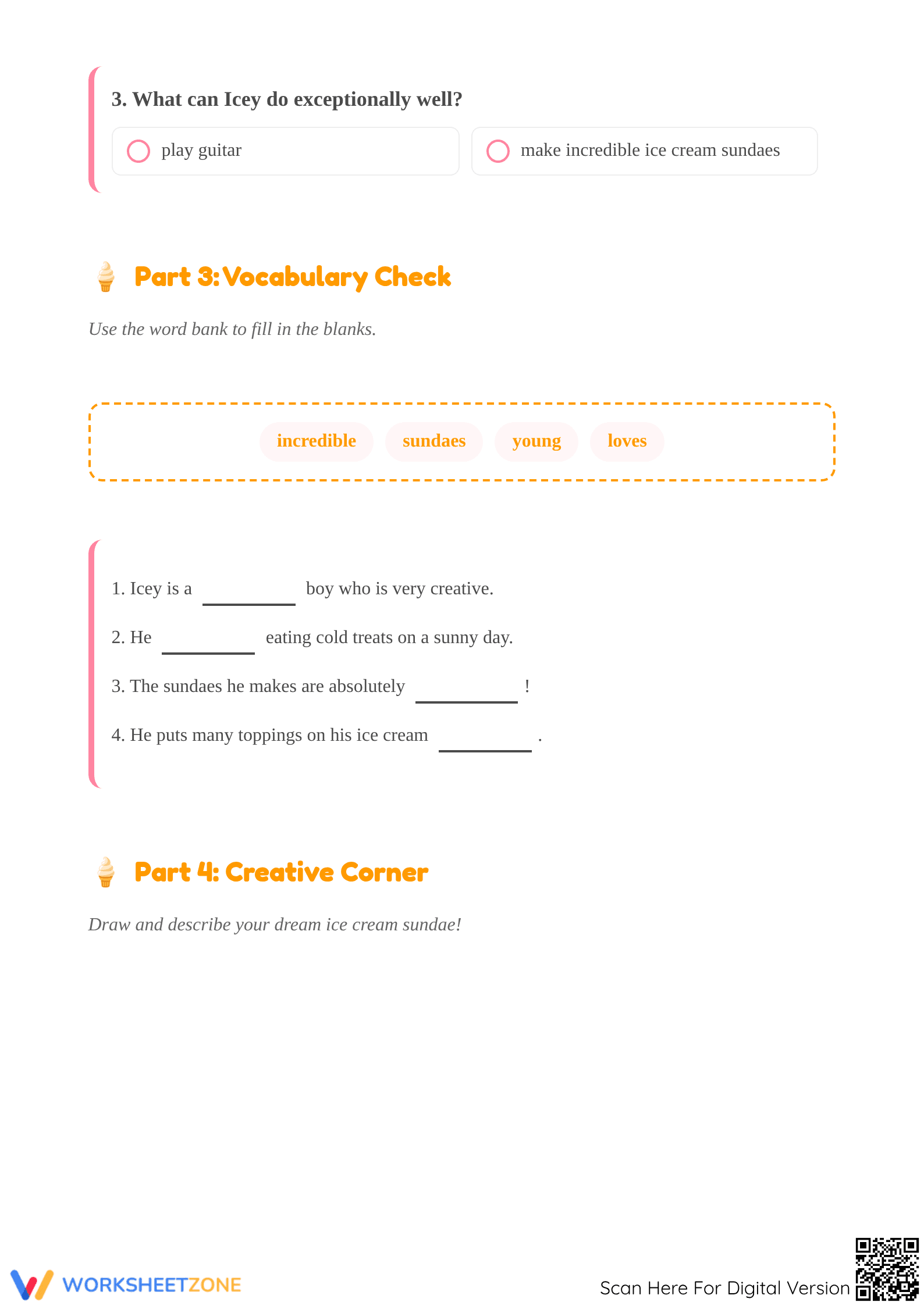 Grade 1 Reading Comprehension — Printable No-Prep Worksheet - Page 2