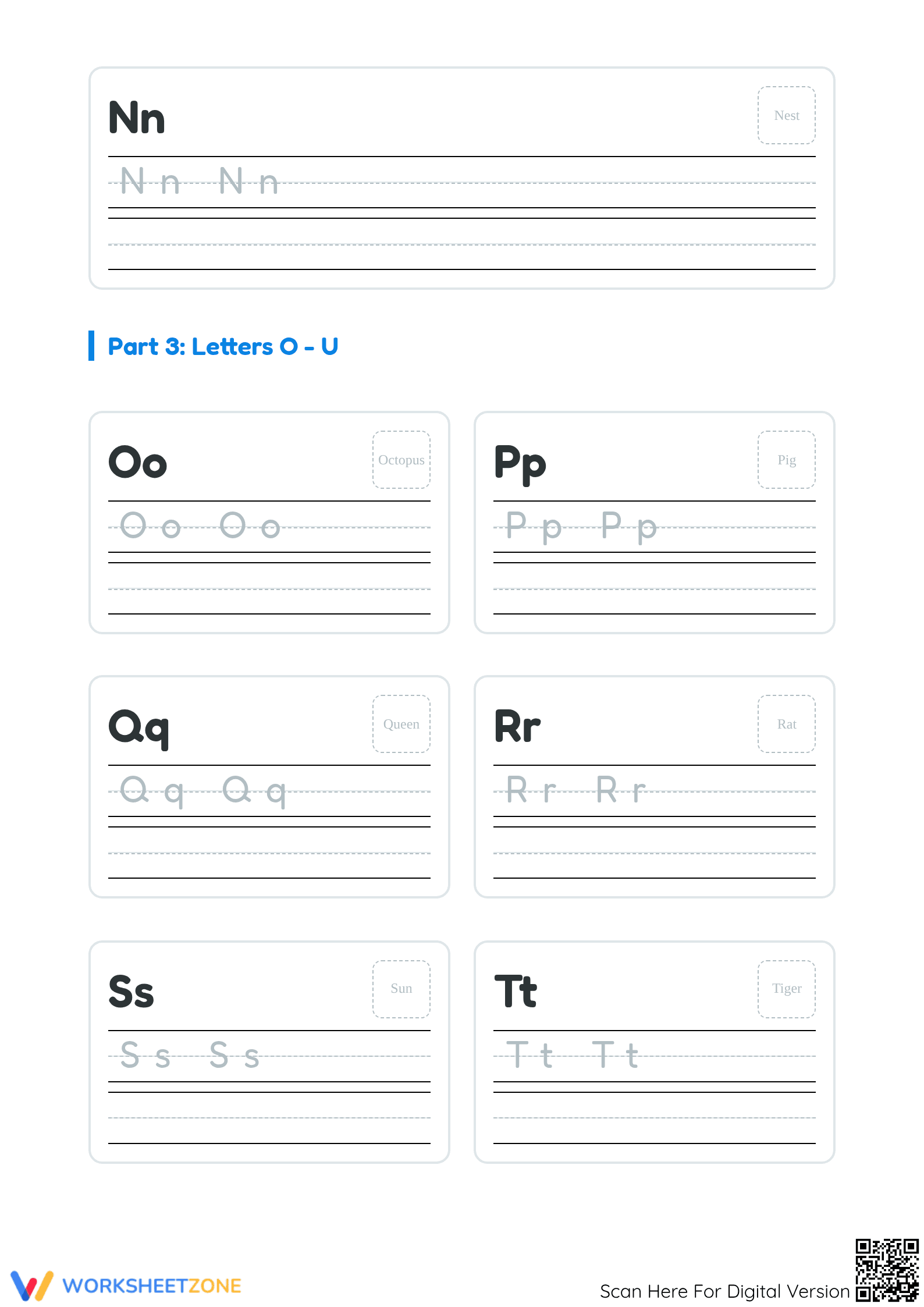 Alphabet Tracing Worksheet for Kids - Page 3