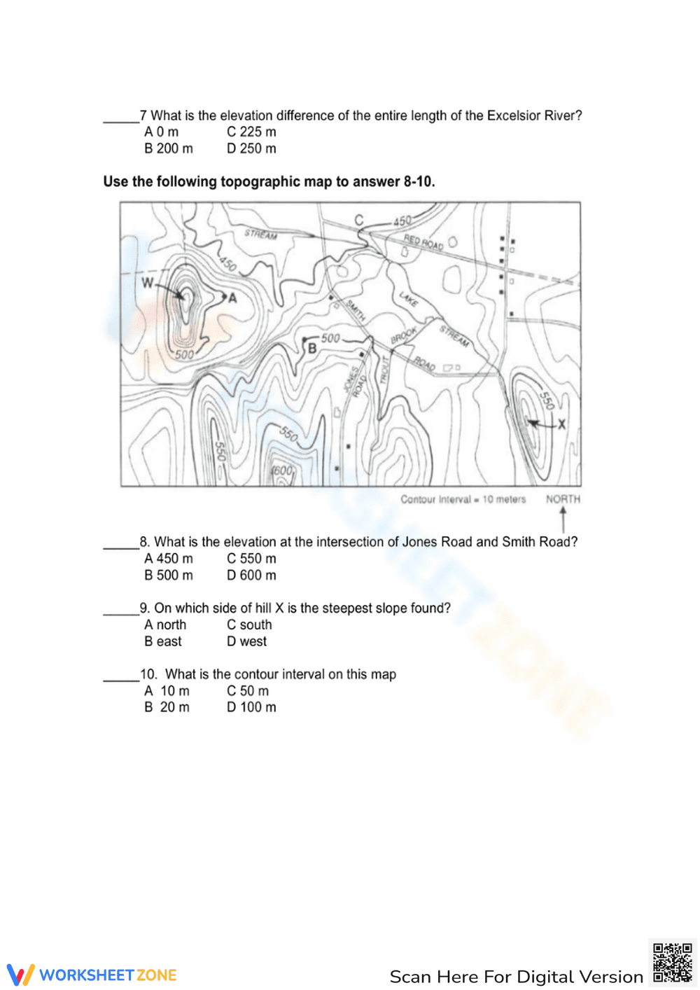 Topographic Map Worksheet - Page 2