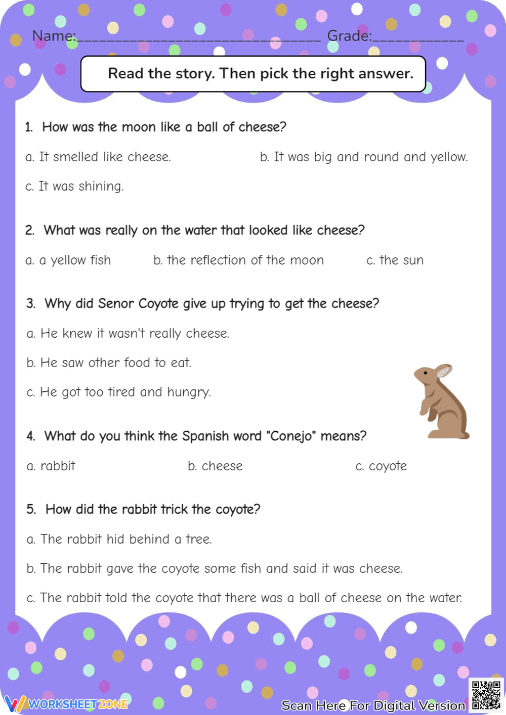 Coyote & the Cheese: Mexican Folktale Reading Comprehension - Page 2