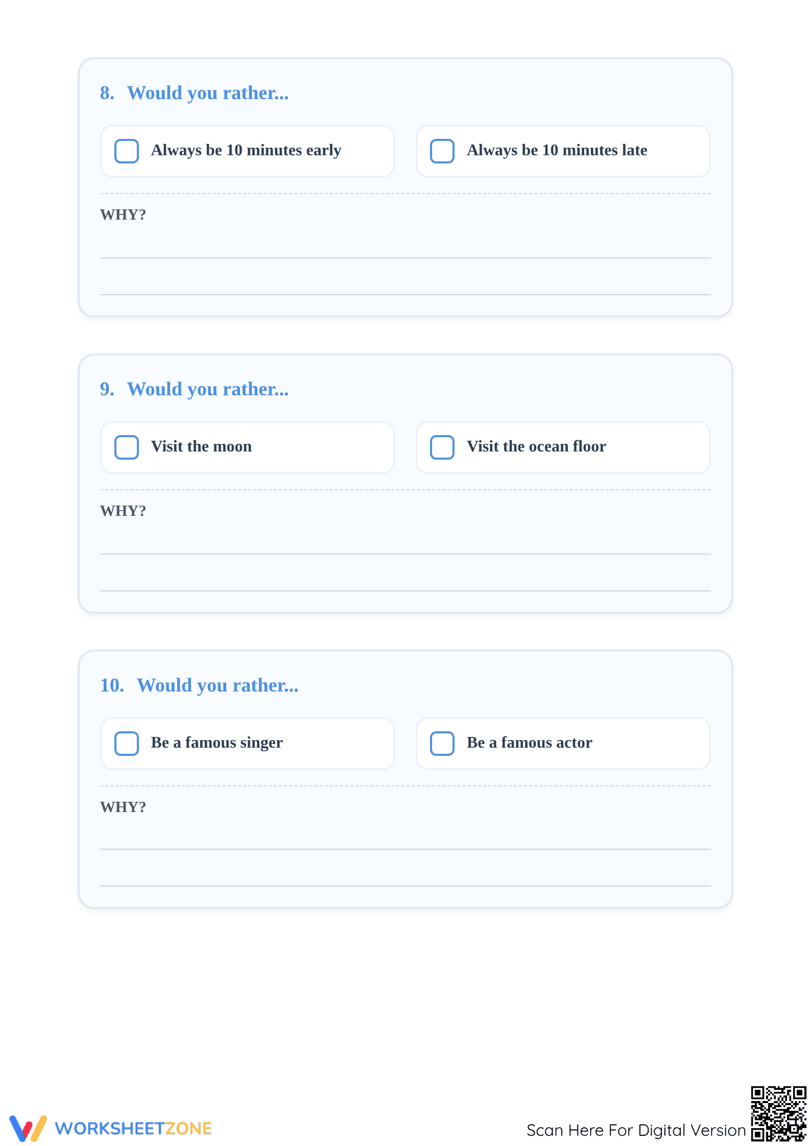 Grade 2 Would You Rather — Printable No-Prep Worksheet - Page 4