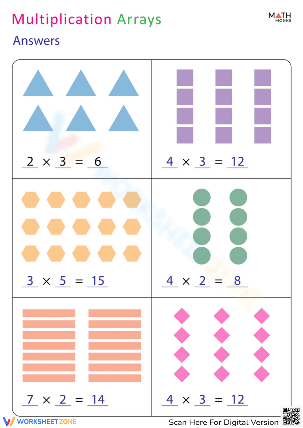 Multiplication with Arrays - Page 2