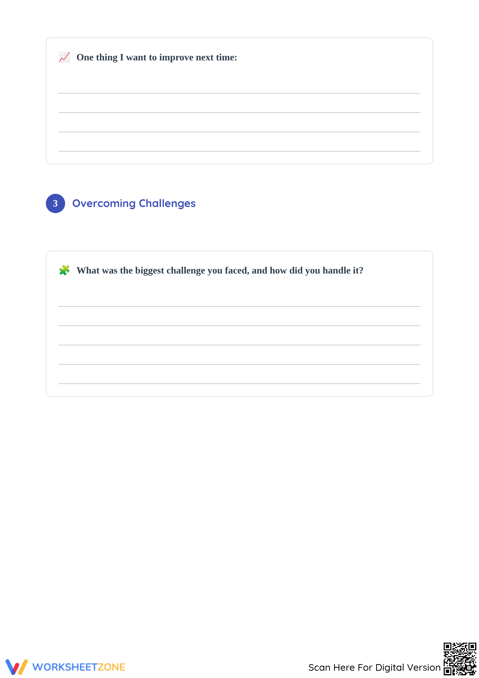 Project Reflection Template | Grade 6 Printable - Page 2