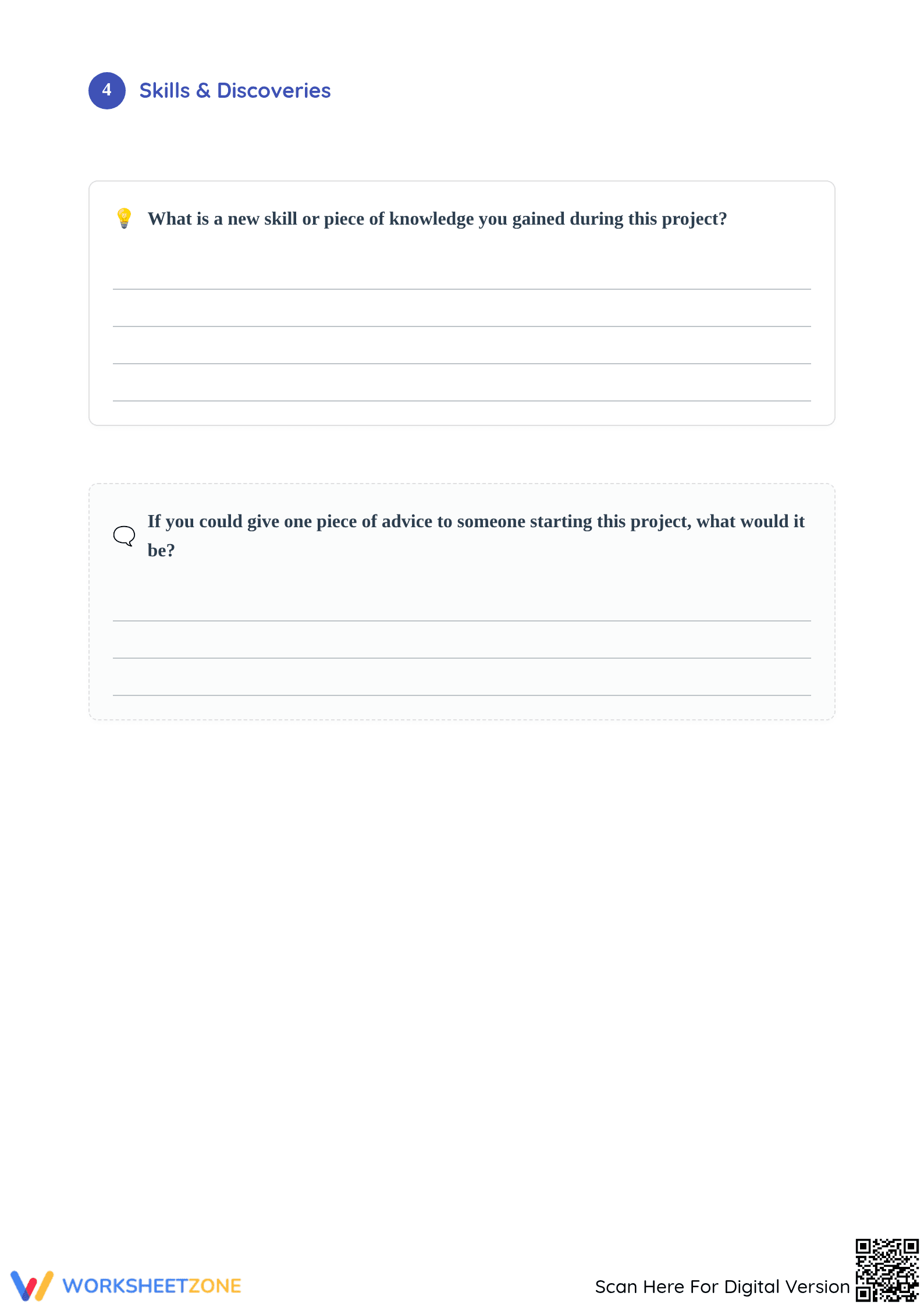 Project Reflection Template | Grade 6 Printable - Page 3