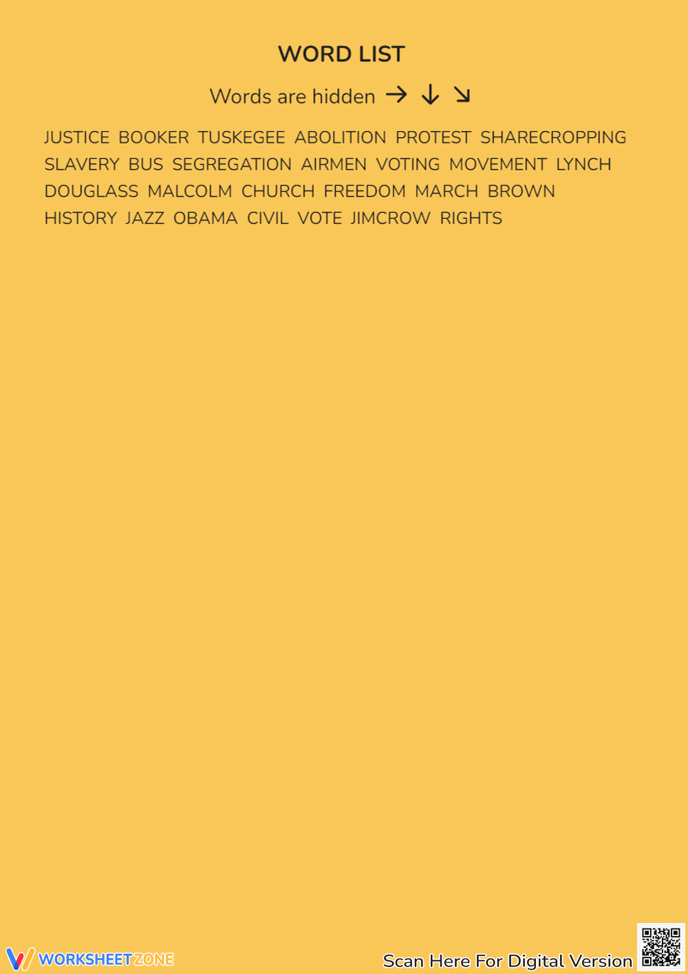 Black History Month Word Search Puzzle - Page 2