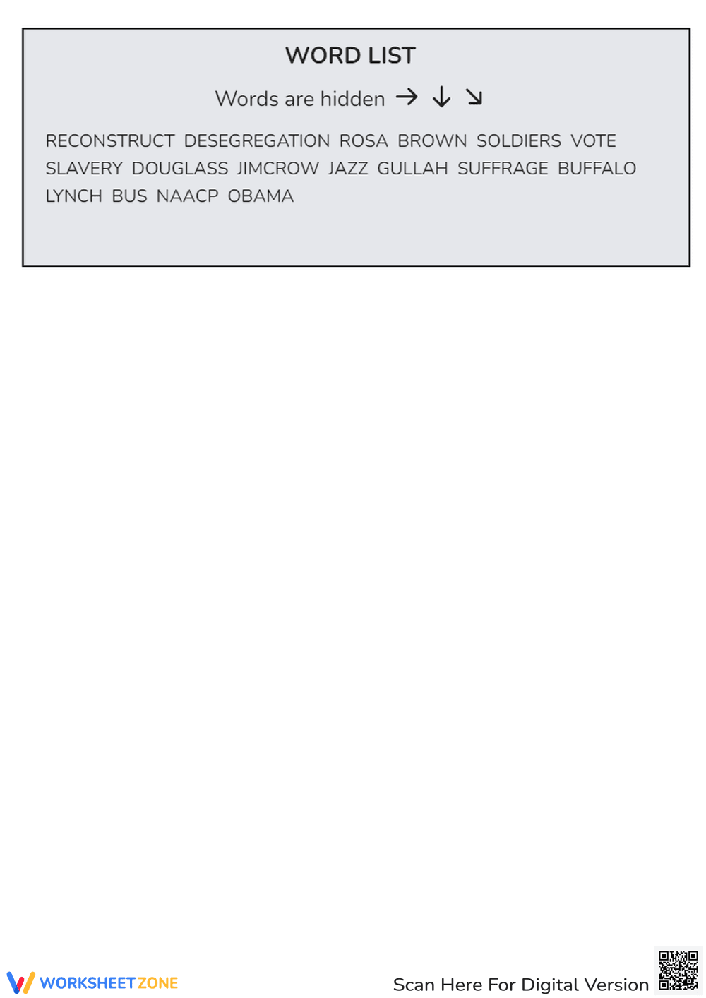 Black History Month Word Search Activity - Page 2
