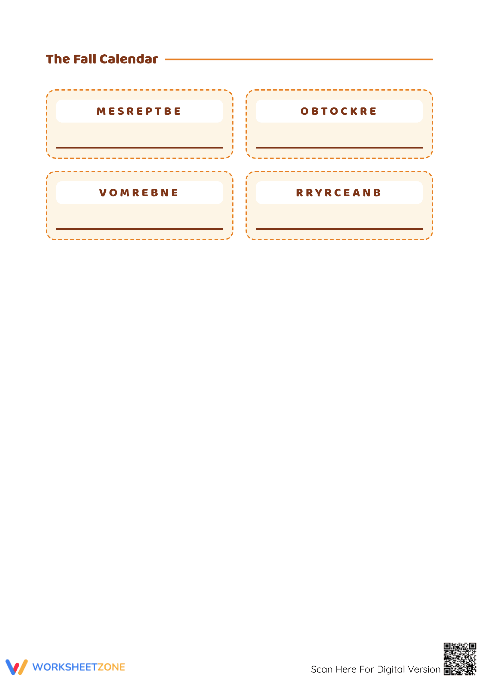 Grade 3 Word Scramble — Printable No-Prep Worksheet - Page 3