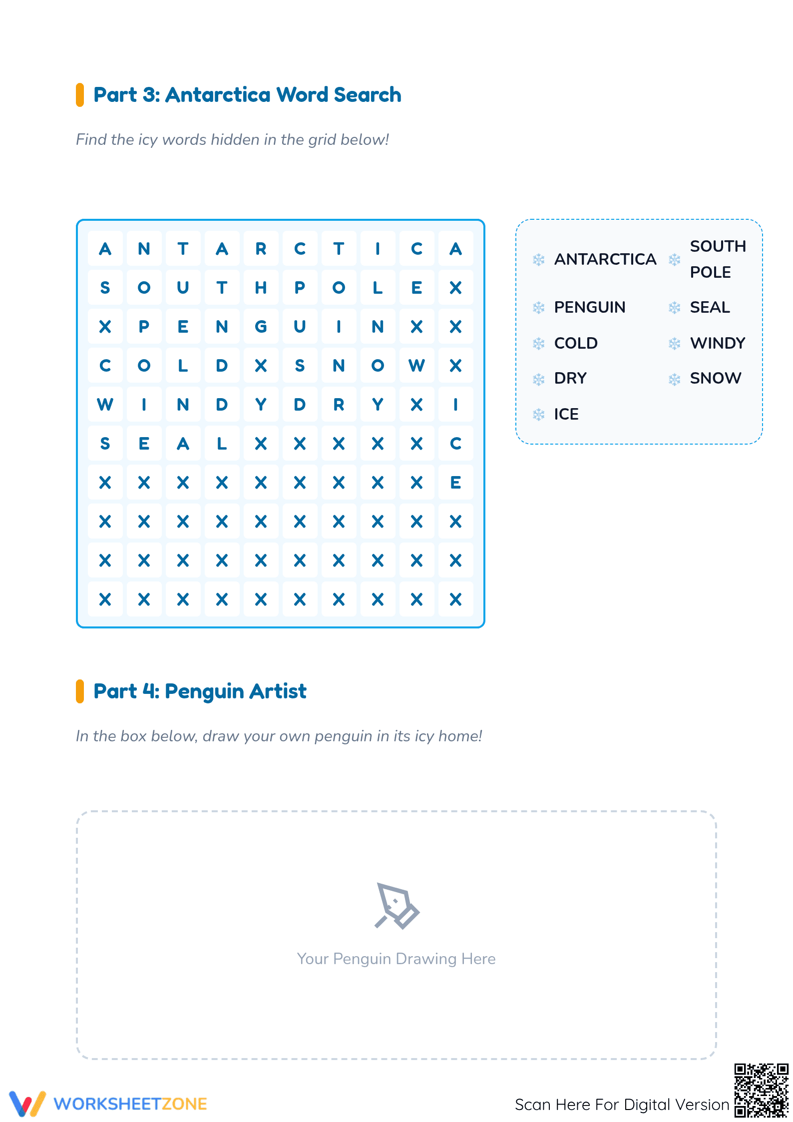 Grade 3 Antarctica Reading — Printable No-Prep Worksheet - Page 3