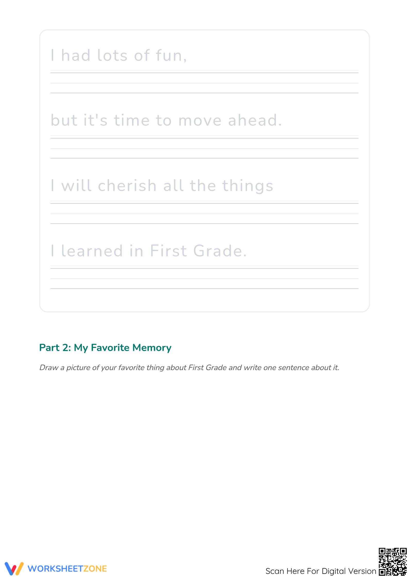 End of School Year Tracing - Page 2