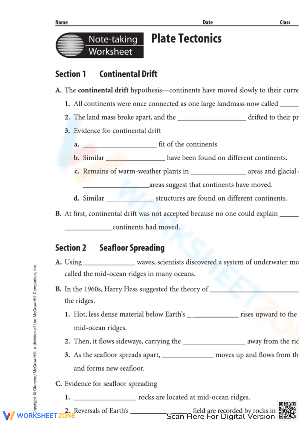 Seafloor spreading worksheet - Page 3