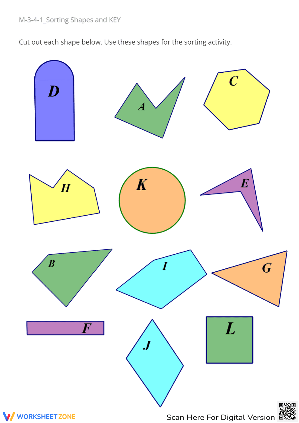 Sorting Shapes: Geometry Worksheet - Polygons & Quadrilaterals - Page 2