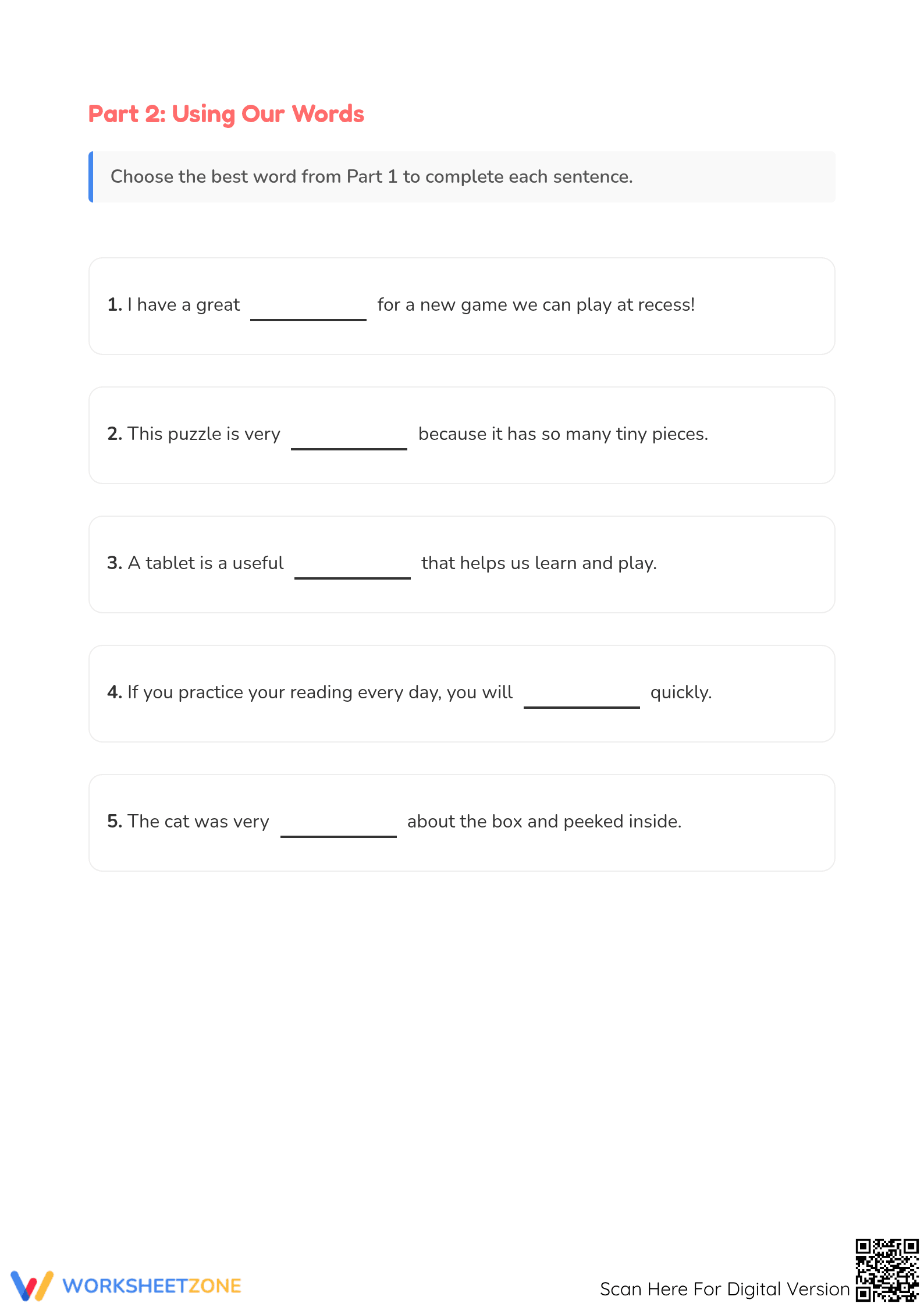 Match Up End Of Year- 1st Grade Vocabulary - Page 2