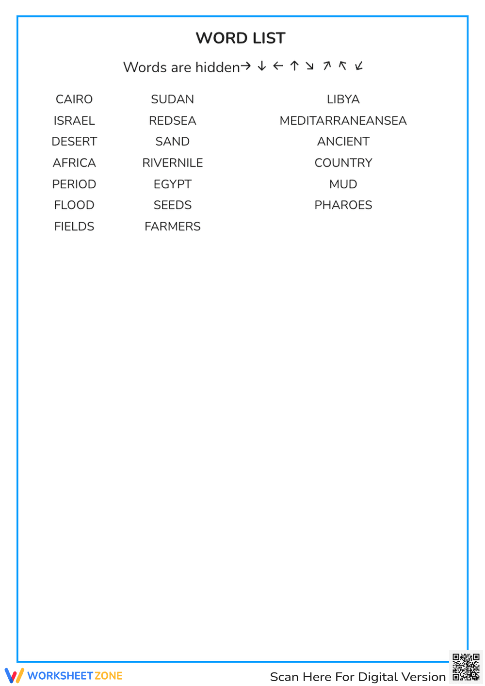 Egypt Word Search | Grade 4 Social Studies Printable - Page 2