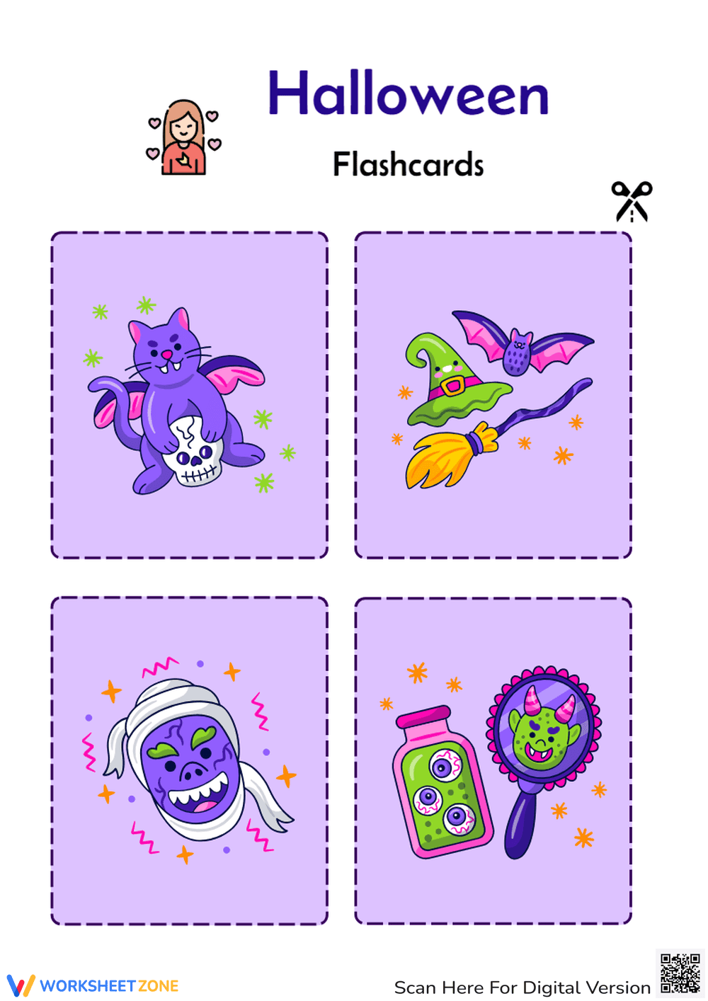 Halloween Flashcards School Supplies - Page 2